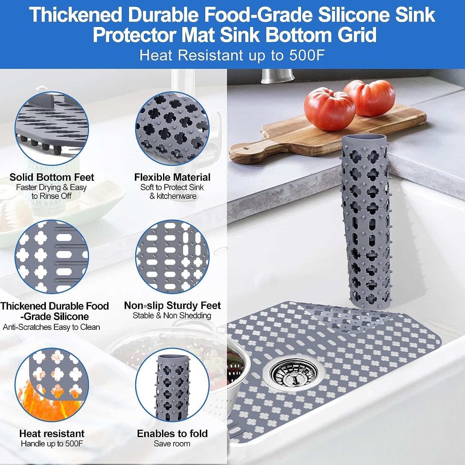 シンクパッド　キッチンシンクプロテクター シンク下用シンクラック Amazon.co.jp: アップグレード シリコンシンクマット 大型シンク